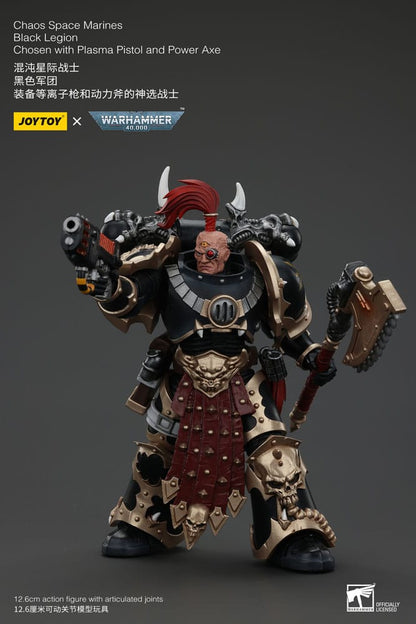 Warhammer 40k Action Figure Chaos Space Marines Black Legion Chosen with Plasma Pistol and Power Axe 20 cm - M 3