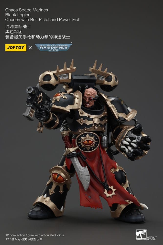 Warhammer 40K Actionfigur Chaos Space Marines Black Legion Chosen With Bolt Pistol And Power Fist 20 cm - M 3
