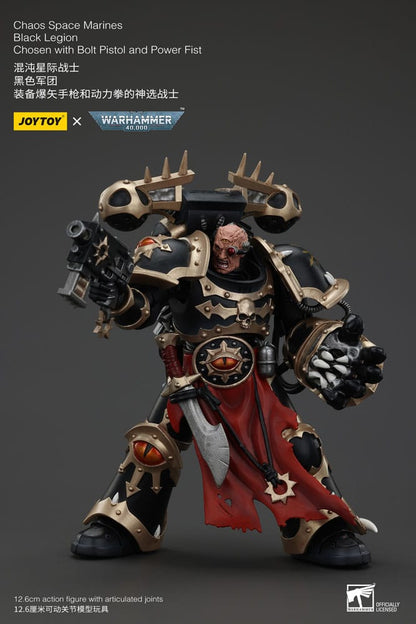 Warhammer 40K Actionfigur Chaos Space Marines Black Legion Chosen With Bolt Pistol And Power Fist 20 cm - M 3