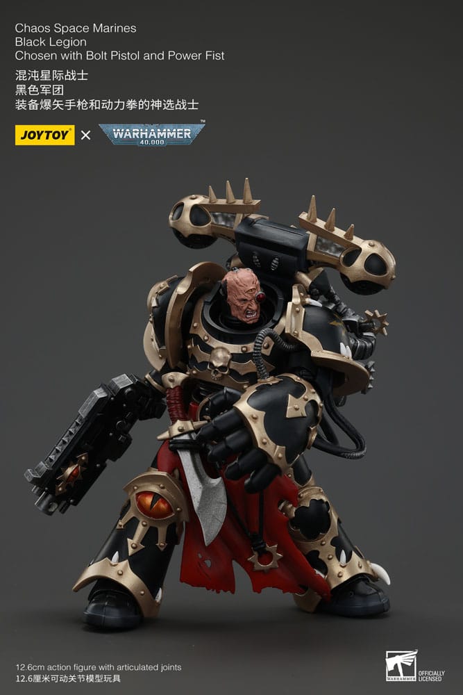 Warhammer 40K Actionfigur Chaos Space Marines Black Legion Chosen With Bolt Pistol And Power Fist 20 cm - M 4