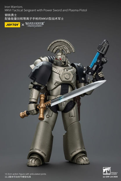 Warhammer The Horus Heresy Action Figure 1/18 lron Warriors MKVI Tactical Sergeant with Power Sword and Plasma Pistol 12 cm - M 3