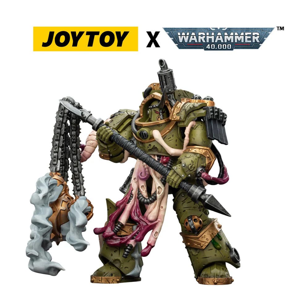 Warhammer 40,000 Action Figure Death Guard Blightlord Terminator 2 with Flail of Corruption 14 cm - M 4