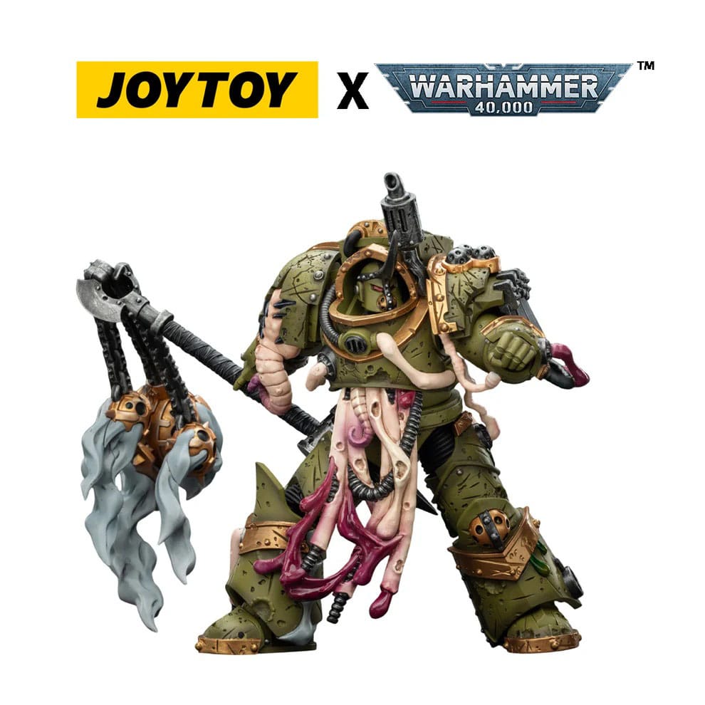 Warhammer 40,000 Action Figure Death Guard Blightlord Terminator 2 with Flail of Corruption 14 cm - M 5