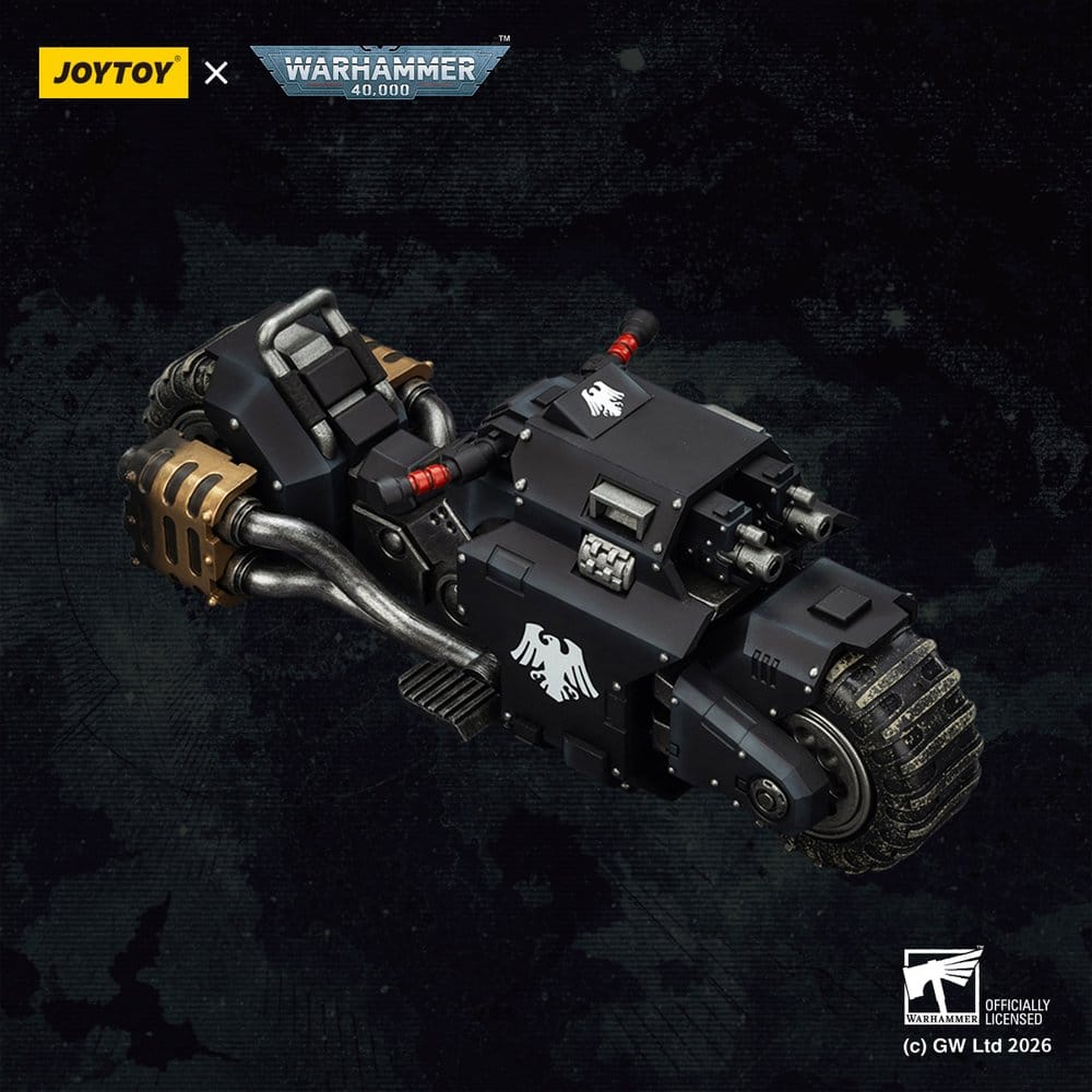 Warhammer 40,000 Raider-pattern Combat Bike Raven Guard with twin-linked bolt rifles 22 cm - M 5