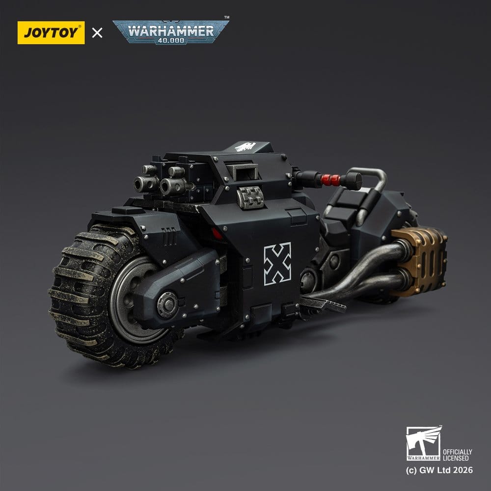 Warhammer 40,000 Raider-pattern Combat Bike Raven Guard with twin-linked bolt rifles 22 cm - M 6