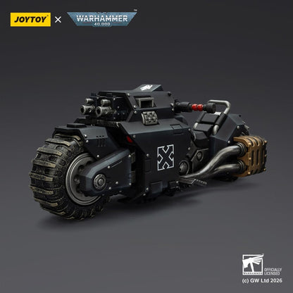 Warhammer 40,000 Raider-pattern Combat Bike Raven Guard with twin-linked bolt rifles 22 cm - M 6