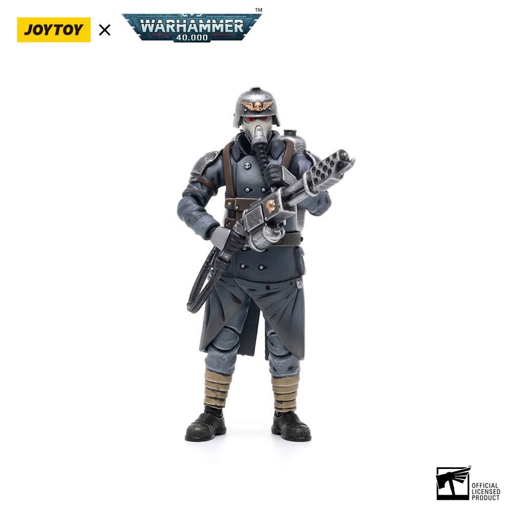 Warhammer 40k Action Figure 1/18 Death Korps of Krieg Veteran Squad Guardsman with Flamer 10 cm - M 1