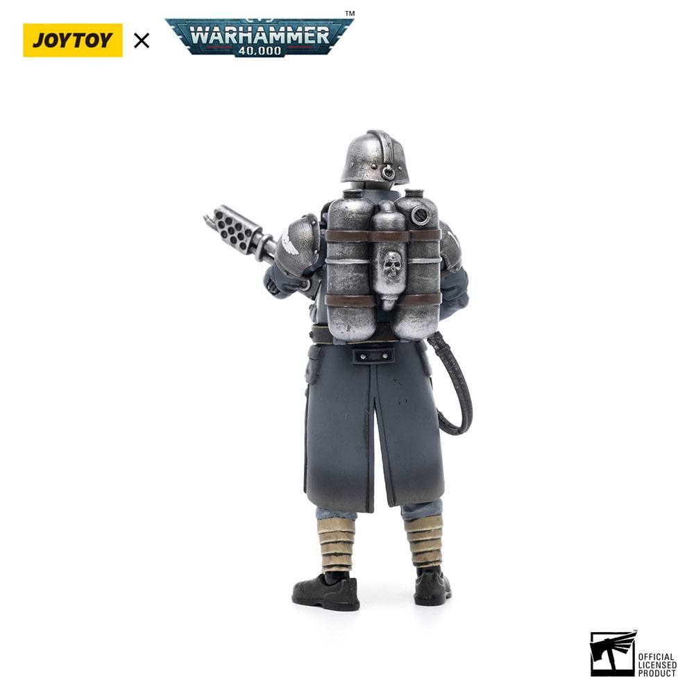 Warhammer 40k Action Figure 1/18 Death Korps of Krieg Veteran Squad Guardsman with Flamer 10 cm - M 2