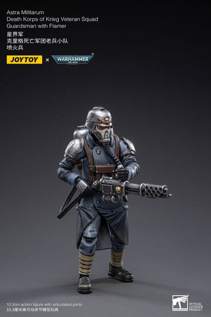 Warhammer 40k Action Figure 1/18 Death Korps of Krieg Veteran Squad Guardsman with Flamer 10 cm - M 3