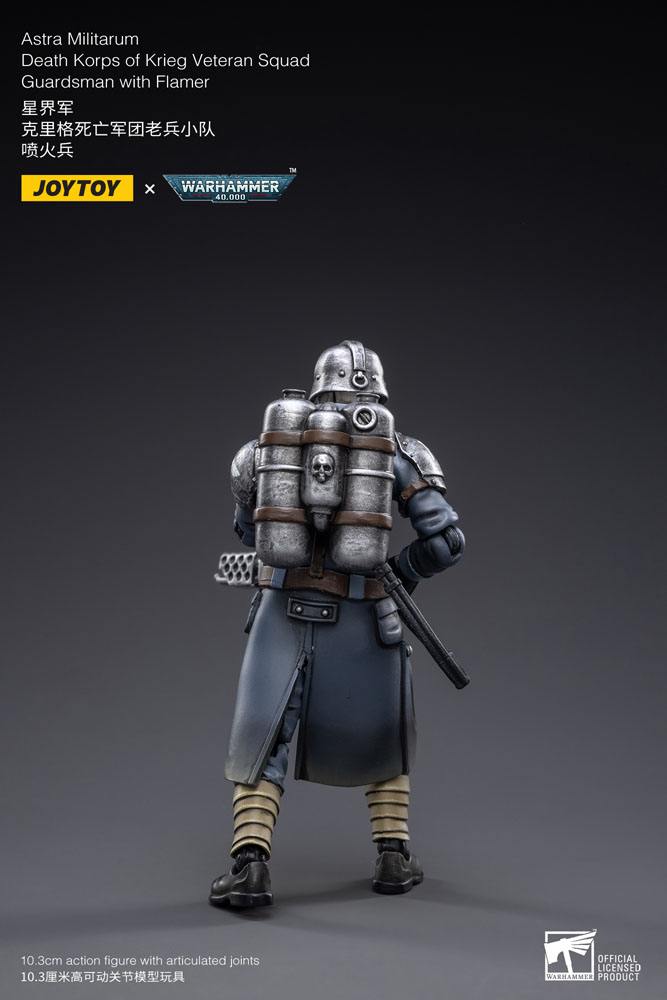 Warhammer 40k Action Figure 1/18 Death Korps of Krieg Veteran Squad Guardsman with Flamer 10 cm - M 4