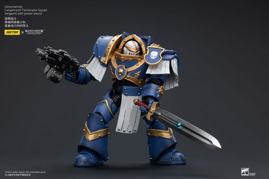 Warhammer The Horus Heresy Action Figure 1/18 Ultramarines Cataphractii Terminator Squad Sergeant With Power Sword 14 Cm - M 1