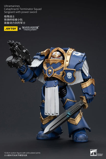 Warhammer The Horus Heresy Action Figure 1/18 Ultramarines Cataphractii Terminator Squad Sergeant With Power Sword 14 Cm - M 2