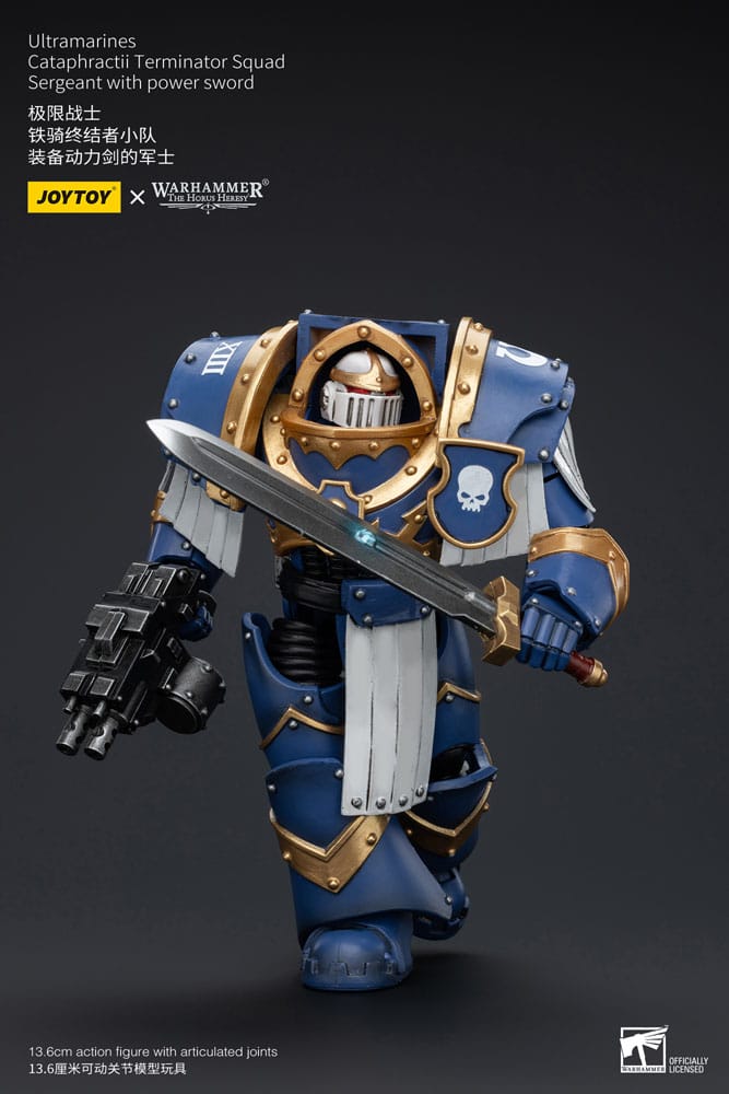 Warhammer The Horus Heresy Action Figure 1/18 Ultramarines Cataphractii Terminator Squad Sergeant With Power Sword 14 Cm - M 3