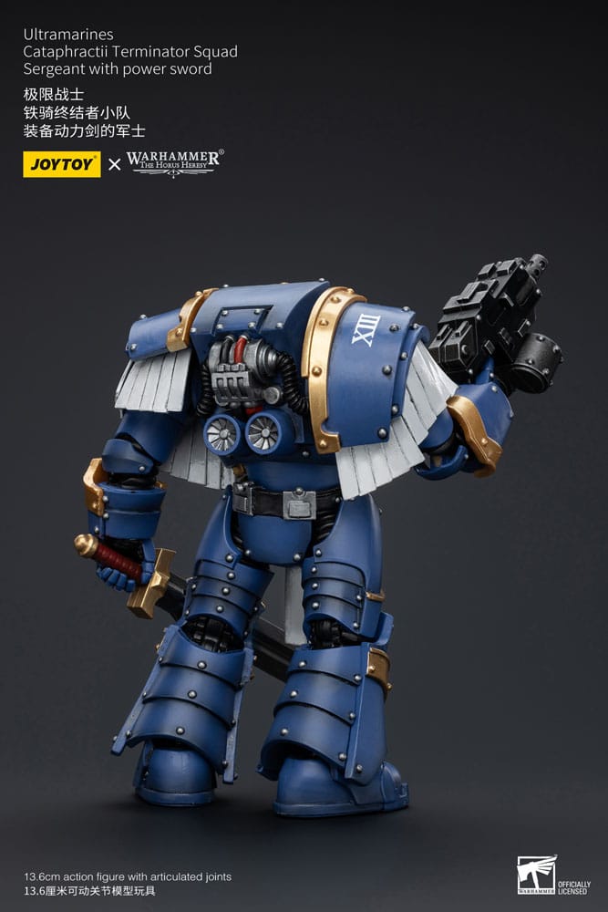 Warhammer The Horus Heresy Action Figure 1/18 Ultramarines Cataphractii Terminator Squad Sergeant With Power Sword 14 Cm - M 4