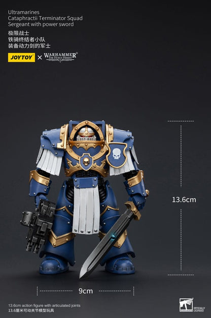 Warhammer The Horus Heresy Action Figure 1/18 Ultramarines Cataphractii Terminator Squad Sergeant With Power Sword 14 Cm - M 6