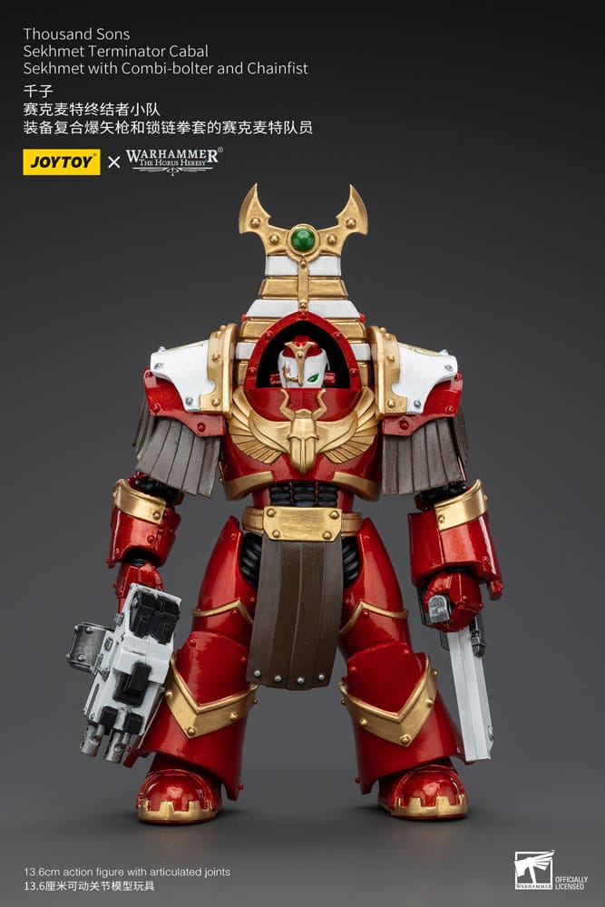 Warhammer The Horus Heresy Action Figure 1/18 Thousand Sons Sekhmet Terminator Cabal Sekhmet with Combi-Bolter and Chainfist 14 cm - M 1