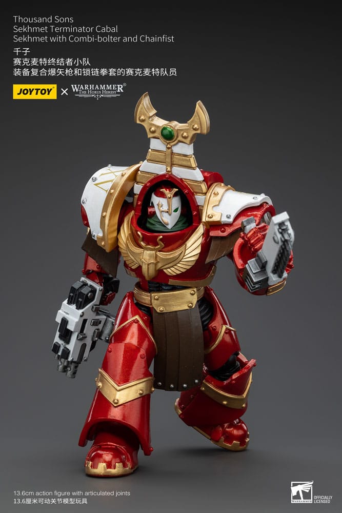 Warhammer The Horus Heresy Action Figure 1/18 Thousand Sons Sekhmet Terminator Cabal Sekhmet with Combi-Bolter and Chainfist 14 cm - M 3