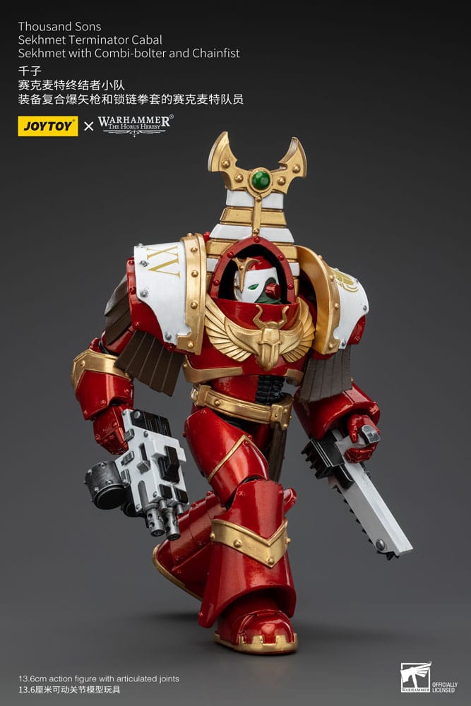 Warhammer The Horus Heresy Action Figure 1/18 Thousand Sons Sekhmet Terminator Cabal Sekhmet with Combi-Bolter and Chainfist 14 cm - M 4