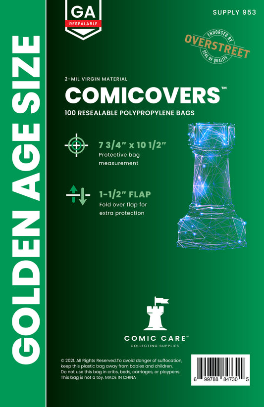 Comicare Golden PP Resealable Bags (100) - M