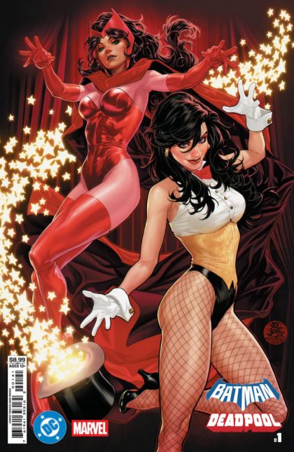 2025 - DC / Marvel: Batman / Deadpool #1 Var. D - The Cosmic Kiss Caper! / A Magician Walks Into a Universe / Sticks & Snikts / Harley & Hulk's Amazin' Saturday!!!! / New Friends in Old Places - M - ENG - PRE-ORDER 1
