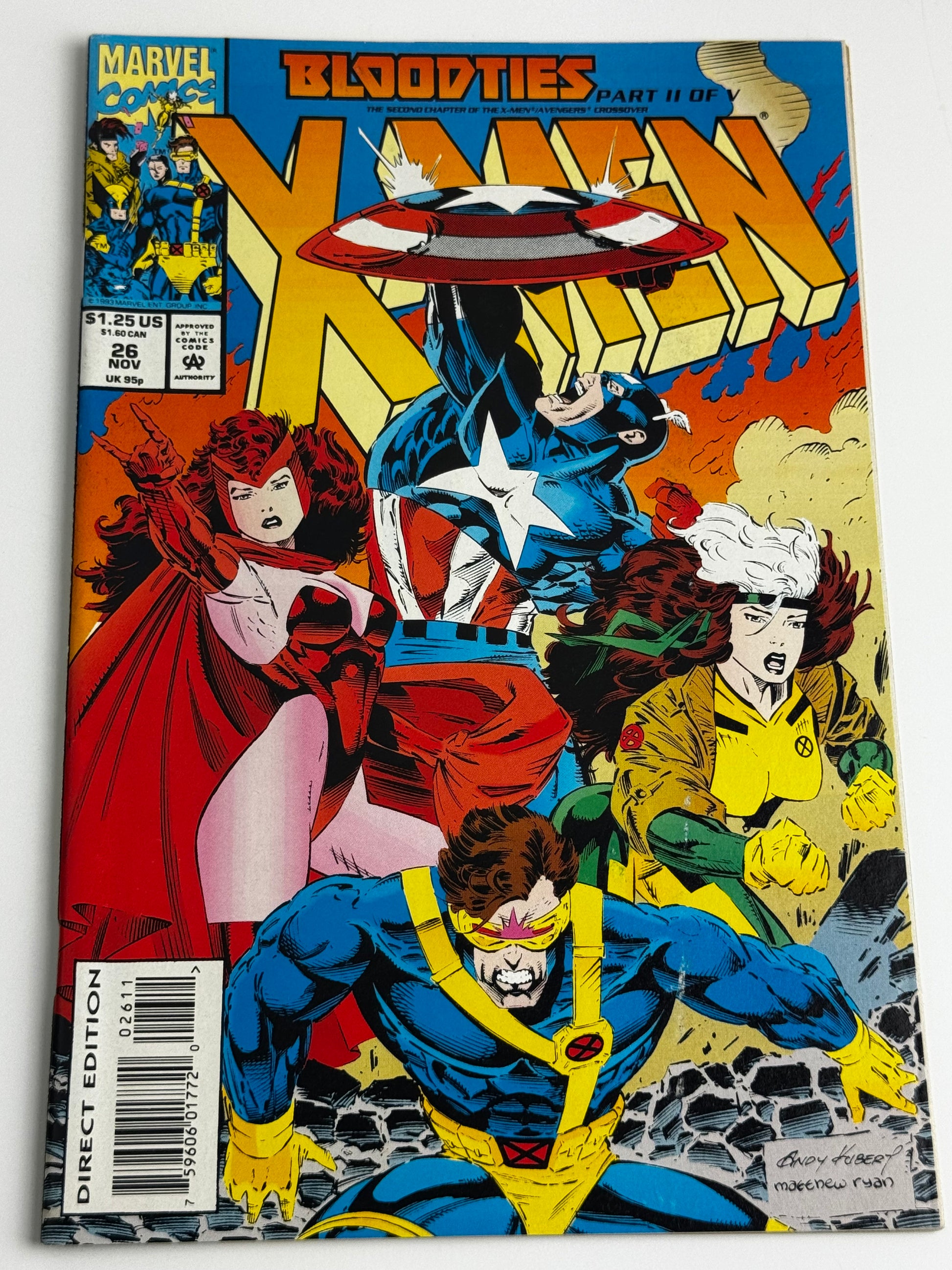1993 - X-Men, Vol. 1 #26 Var. A - Part 2: Civil Disobedience! - NM- - ENG 1