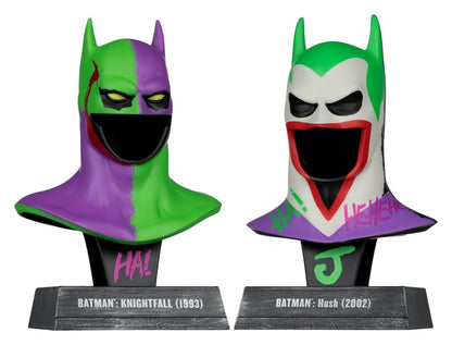 Batman DC Direct Mini Replica 1/3 2-Pack Batman Cowls Hush & Knightfall (Jokerized) (Gold Label) 18 cm - M 1