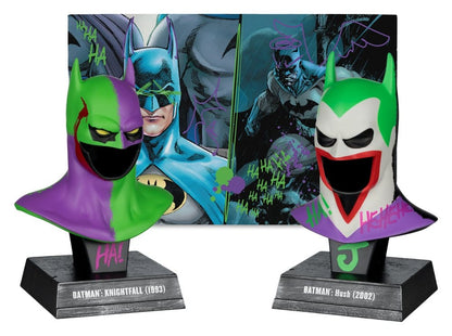 Batman DC Direct Mini Replica 1/3 2-Pack Batman Cowls Hush & Knightfall (Jokerized) (Gold Label) 18 cm - M 2
