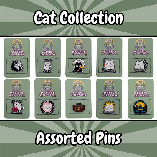 Assorted Cat Pins (Single Pin) - M 1