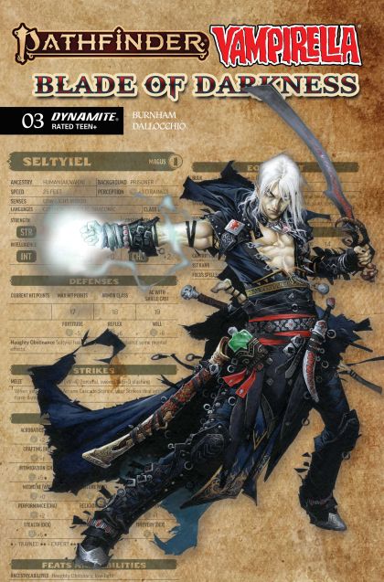 Pathfinder / Vampirella: Blade Of Darkness #3 Cvr C Wayne Reynolds Character Sheet - M - ENG - PROMO 1