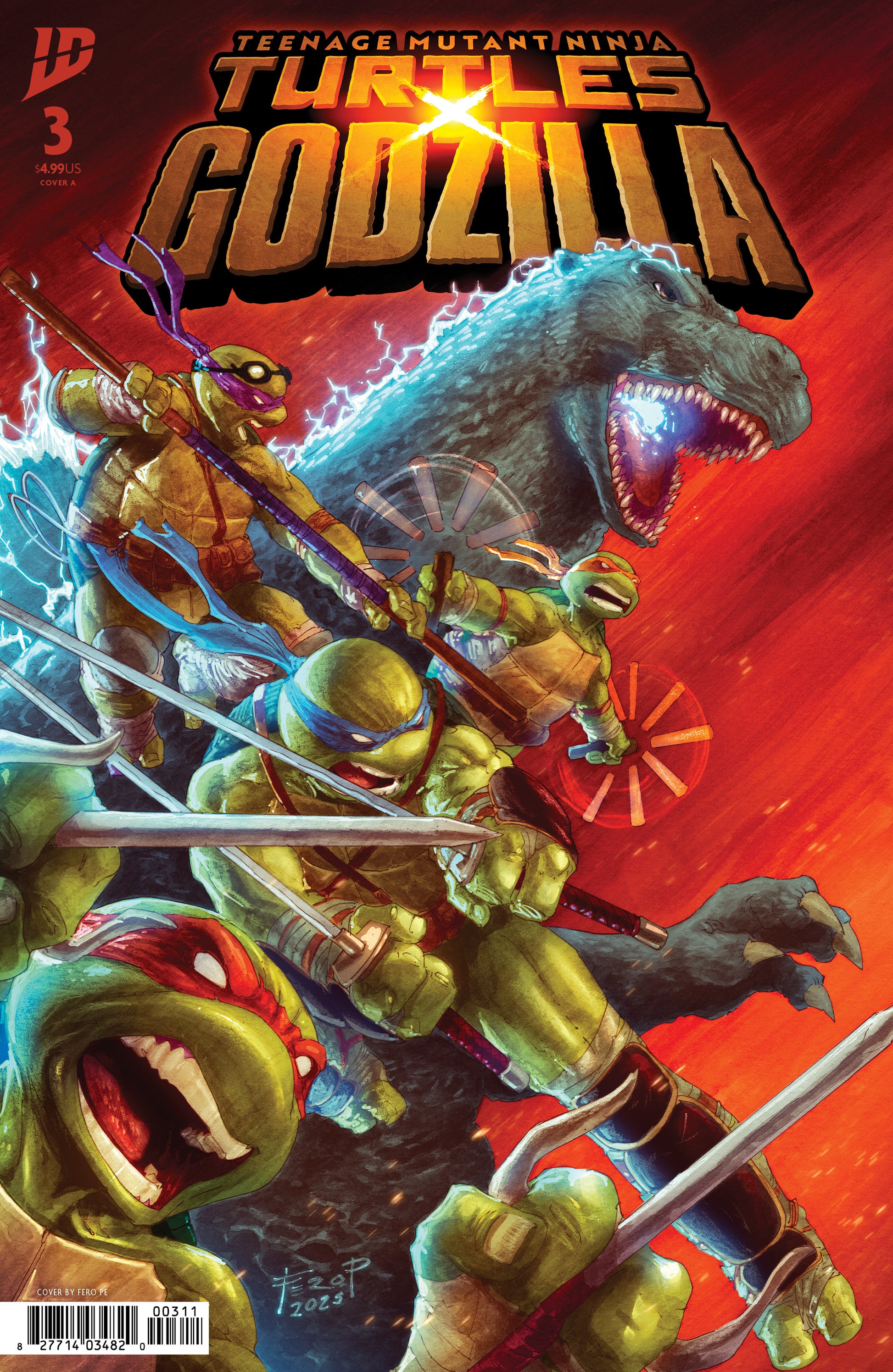 2025 - Teenage Mutant Ninja Turtles X Godzilla #3 Cvr A Fero Pe - M - ENG 1