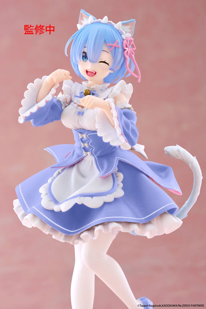 Re:Zero Starting Life In Another World Coreful Pvc Statue Rem Cat Maid Ver. Renewal 18 Cm - M 4