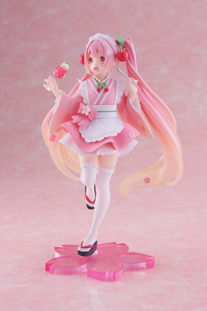 Hatsune Miku PVC Statue Newley Written Sakura Miku Japanese Cafe Ver. Reissue 18 cm - M 2
