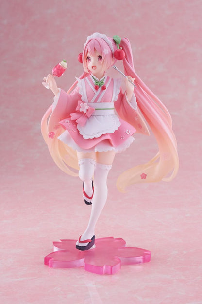 Hatsune Miku PVC Statue Newley Written Sakura Miku Japanese Cafe Ver. Reissue 18 cm - M 2