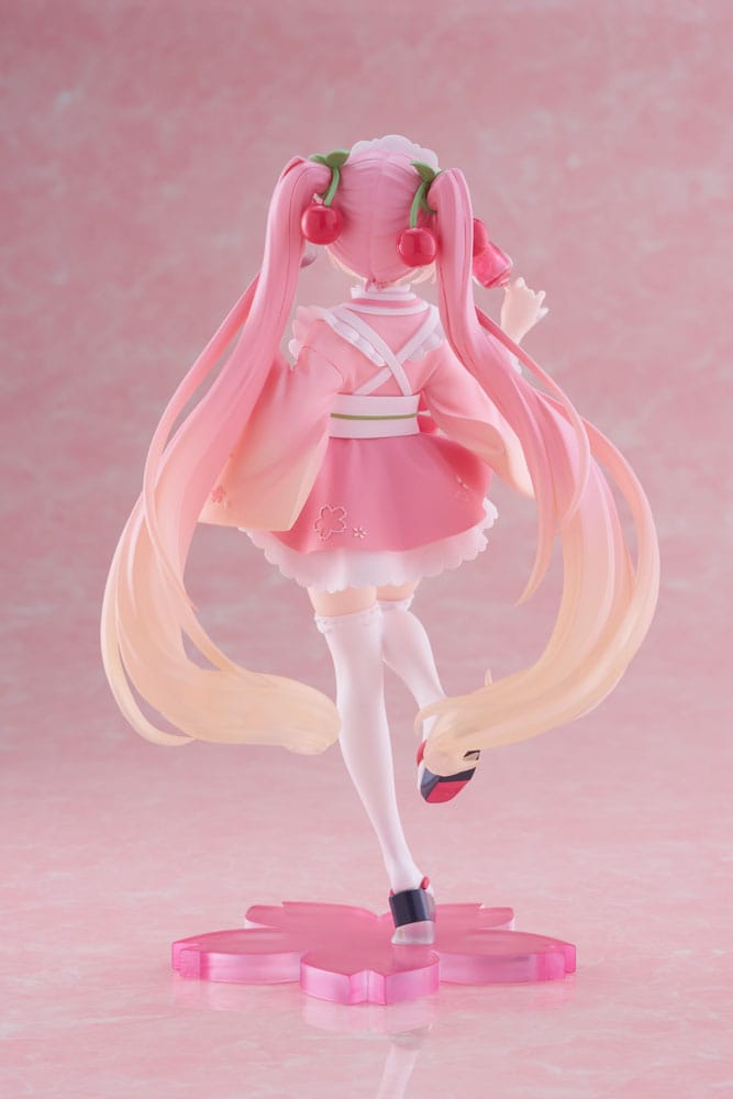 Hatsune Miku PVC Statue Newley Written Sakura Miku Japanese Cafe Ver. Reissue 18 cm - M 3