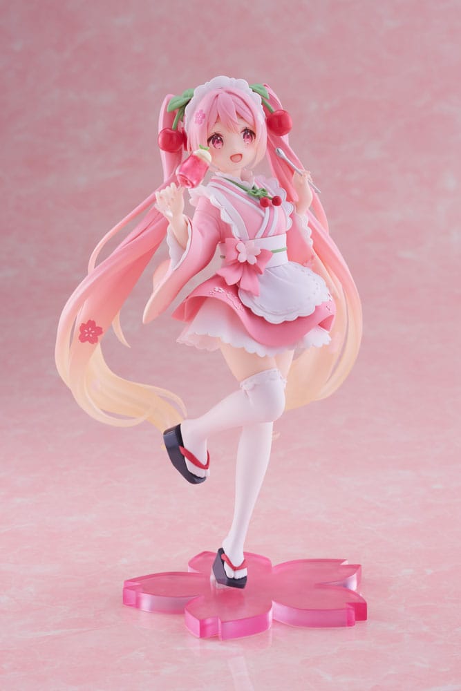 Hatsune Miku PVC Statue Newley Written Sakura Miku Japanese Cafe Ver. Reissue 18 cm - M 4