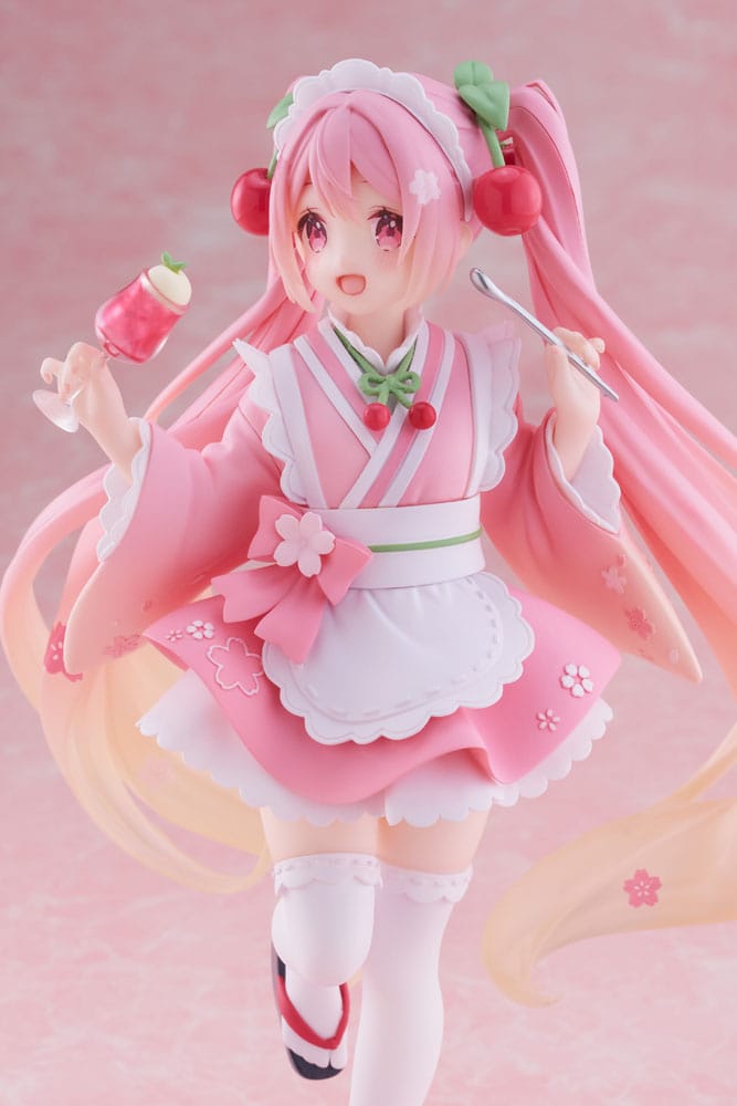 Hatsune Miku PVC Statue Newley Written Sakura Miku Japanese Cafe Ver. Reissue 18 cm - M 6