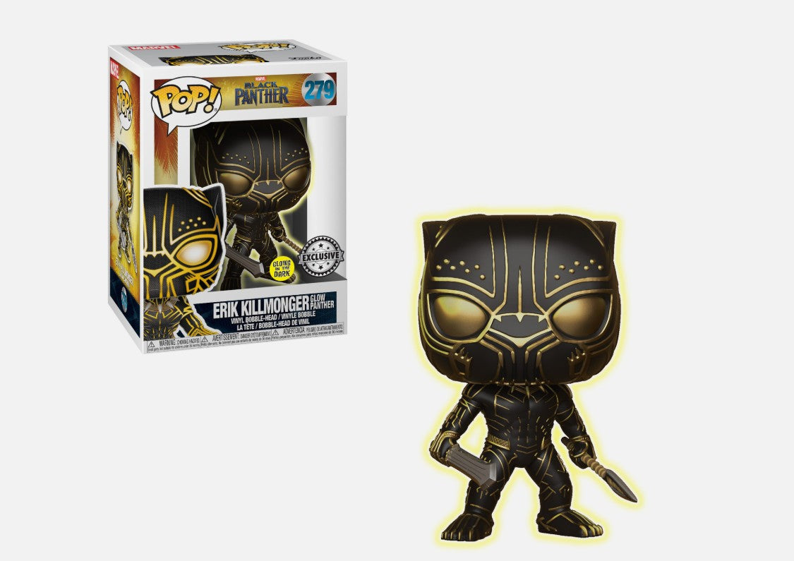 Marvel Studios Black Panther Exclusive Erik Killmonger Glow Panther Pop - M 1