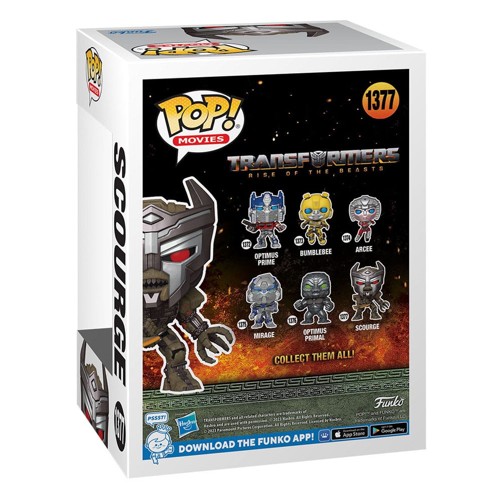 Transformers: Rise Of The Beasts Pop! Movies Vinyl Figure Scourge 9 Cm - M 3