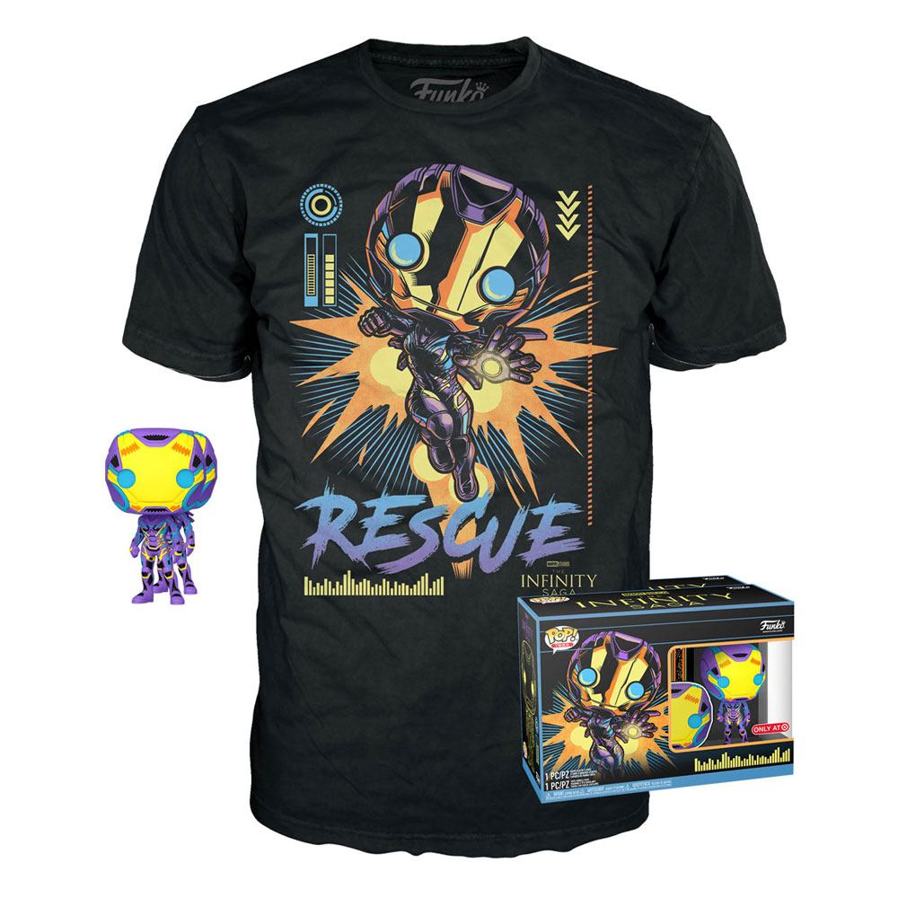 Marvel Studios The Infinity Saga - Rescue Blacklight Pop + T-Shirt (M Size) - M 1
