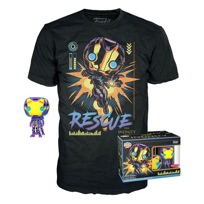 Marvel Studios The Infinity Saga - Rescue Blacklight Pop + T-Shirt (M Size) - M 1