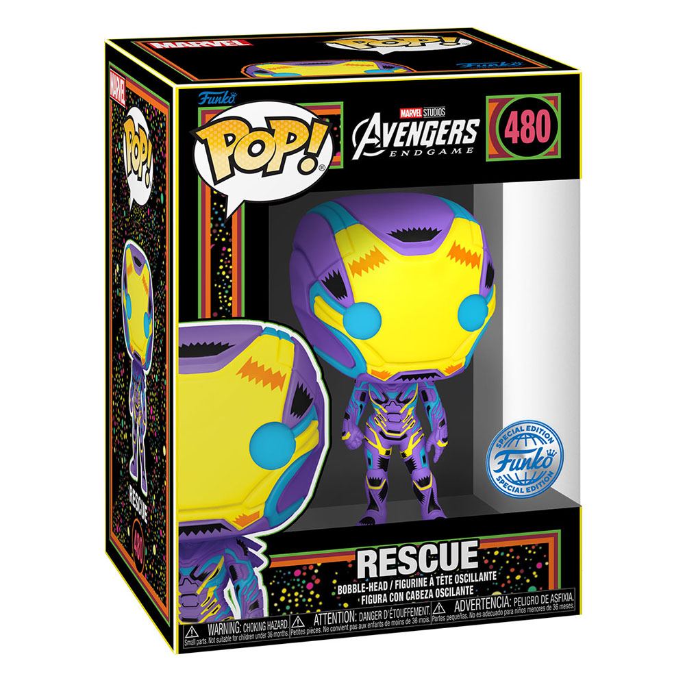 Marvel Studios The Infinity Saga - Rescue Blacklight Pop + T-Shirt (M Size) - M 2