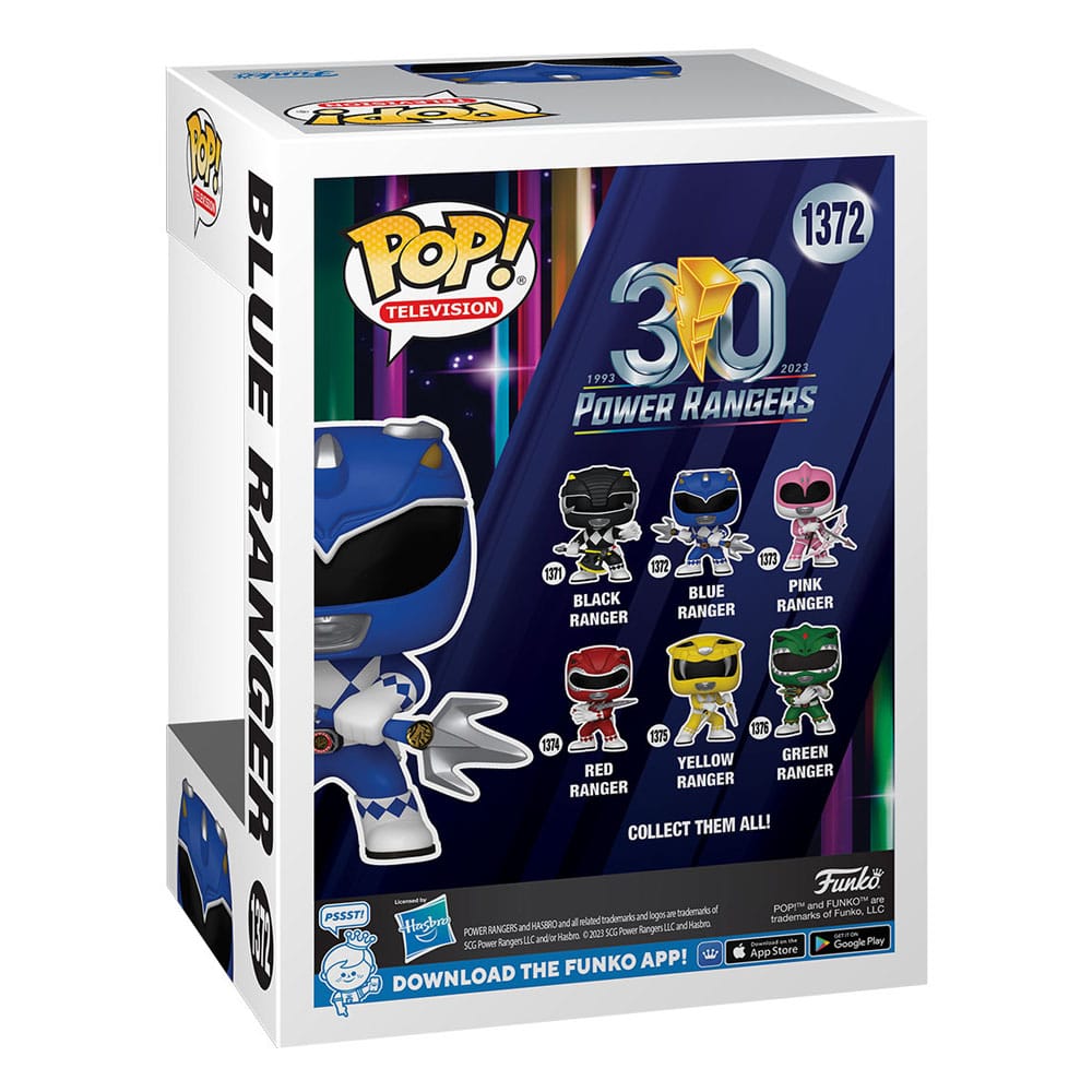 Power Rangers 30Th Pop! Tv Vinyl Figure Blue Ranger 9 Cm - M 3