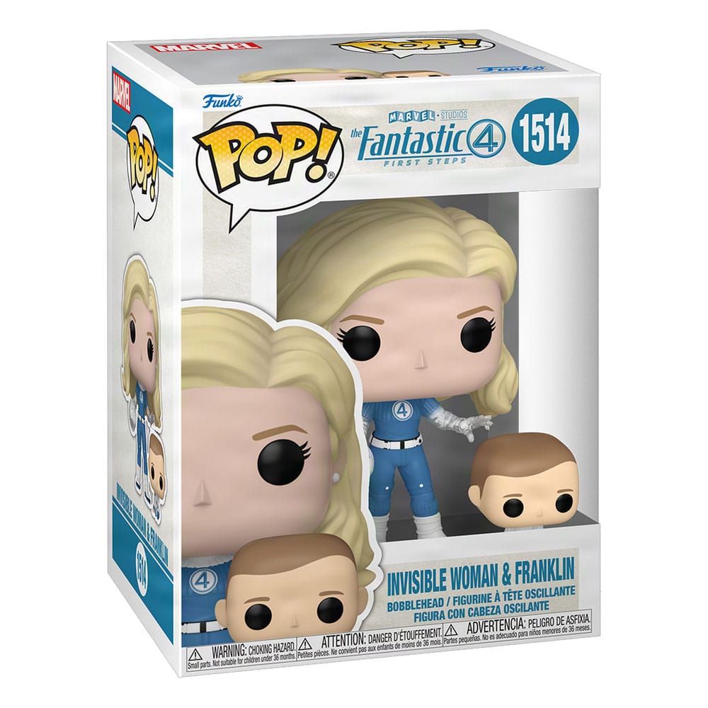 The Fantastic Four: First Steps Pop! & Buddy Marvel Vinyl Figure Invisible Woman & Franklin 9 Cm - M 1
