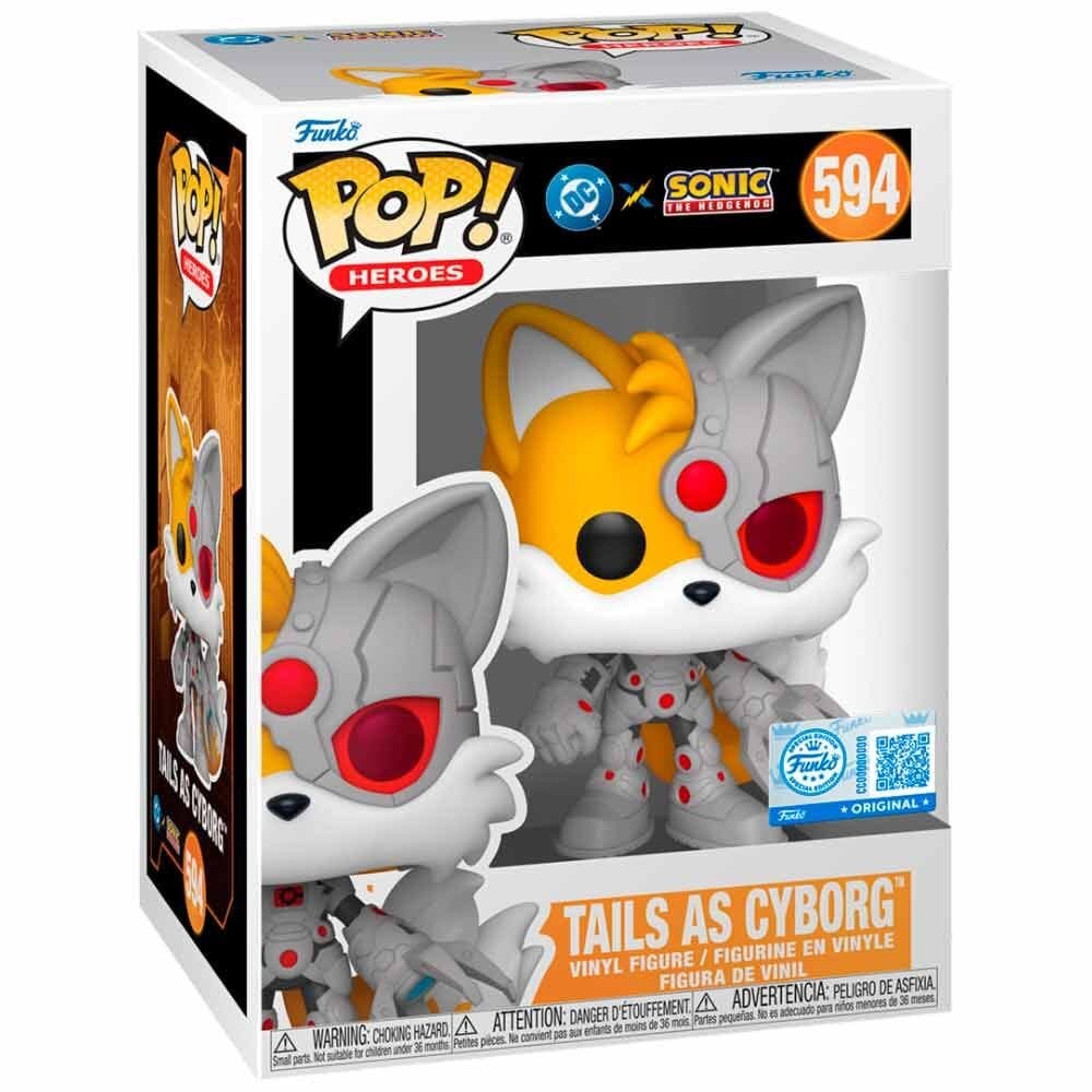 DC x Sonic the Hedgehog POP! Heroes Vinyl Figure Tails as Cyborg 9 cm - M 1