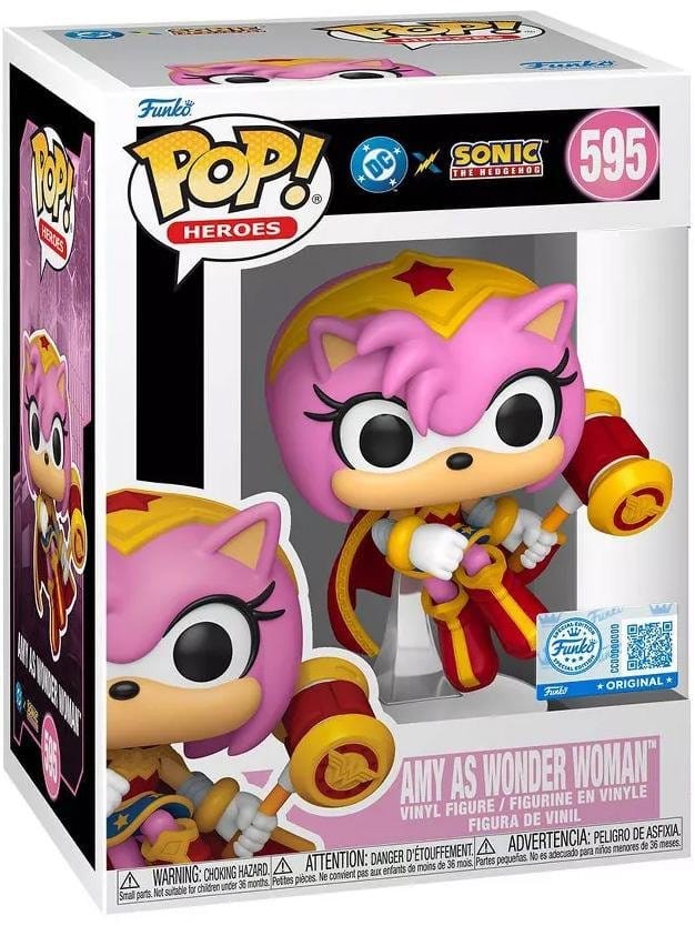 DC x Sonic the Hedgehog POP! Heroes Vinyl Figure Amy as Wonder Woman 9 cm - M 1