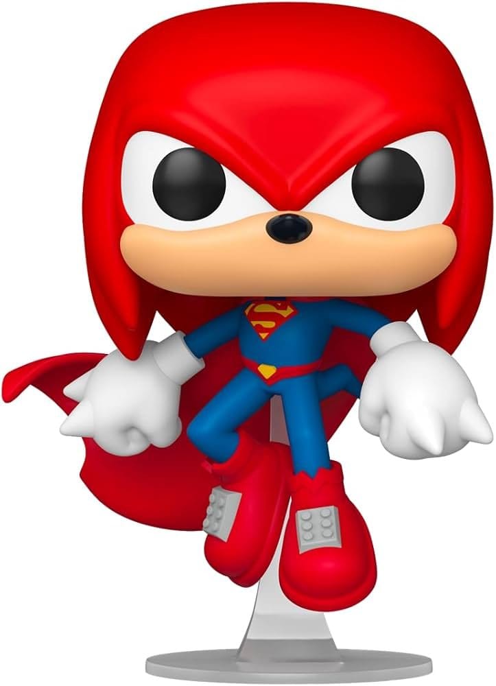 DC X Sonic The Hedgehog Pop! Heroes Vinyl Figure Knuckles As Superman 9 Cm - M 2
