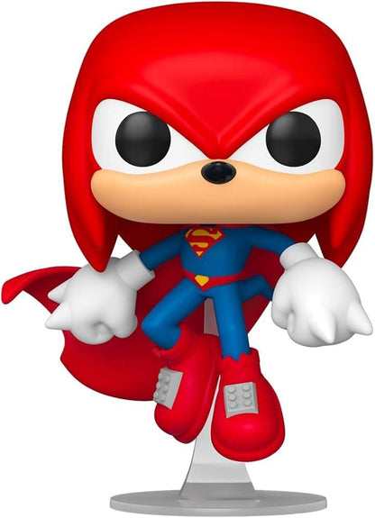 DC X Sonic The Hedgehog Pop! Heroes Vinyl Figure Knuckles As Superman 9 Cm - M 2