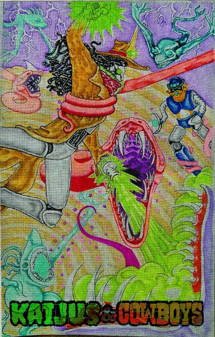 Kaijus And Cowboys #3 (Of 12) Cvr C Heather Ewers Tapestry Var - M - ENG - PROMO 1