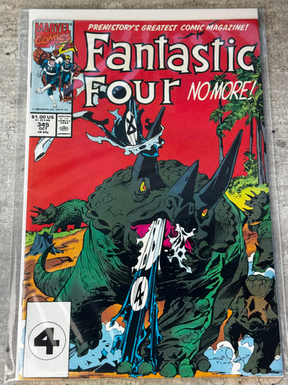 1990 - Fantastic Four, Vol. 1 #345 Var. A - The Mesozoic Mambo! - VF/NM - ENG 1
