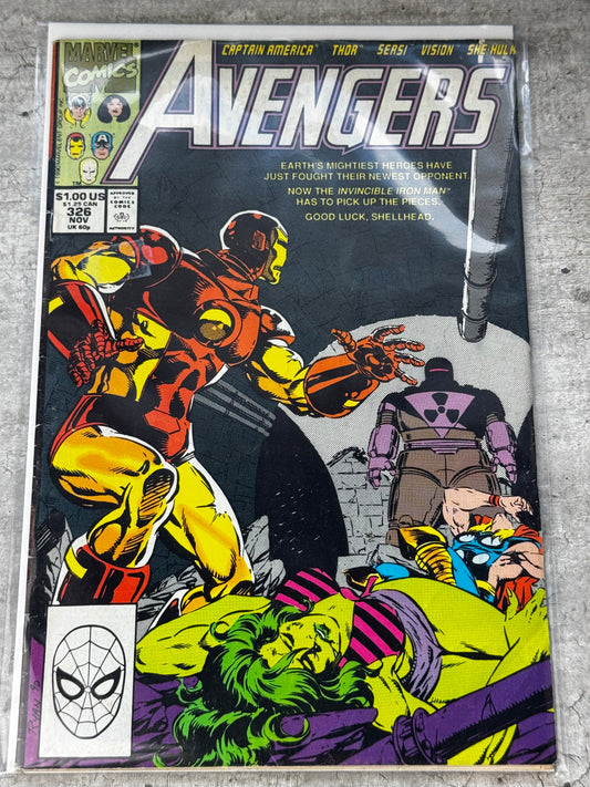 1990 - The Avengers, Vol. 1 #326 Var. A - Wind From the East - VF - ENG 1